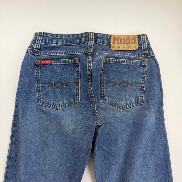 Vintage y2k Mudd Women's Flare Jeans Size 3 Blue Denim Medium Wash Bell Bottom - Picture 6 of 8
